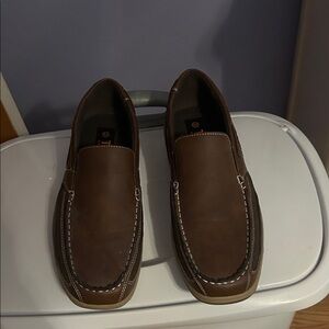 Elegant Brown Leather Slip-On Loafers